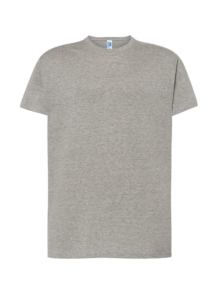 T-shirt unisex manica grigio melange