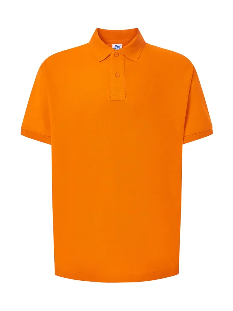 Polo unisex manica corta arancione