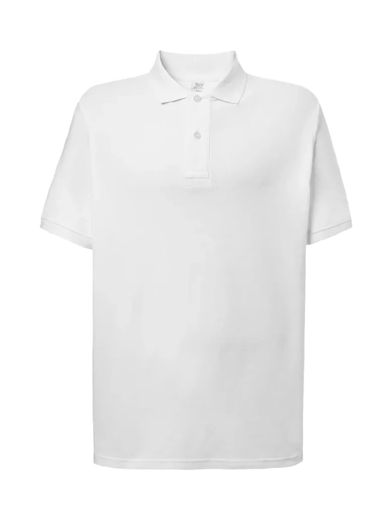 Polo unisex manica corta bianca