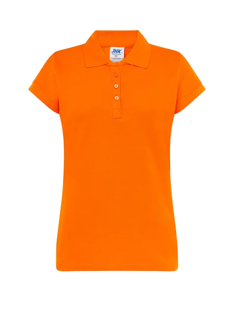 Polo donna manica corta arancio