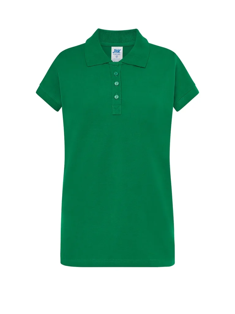 Polo donna manica corta kelly green