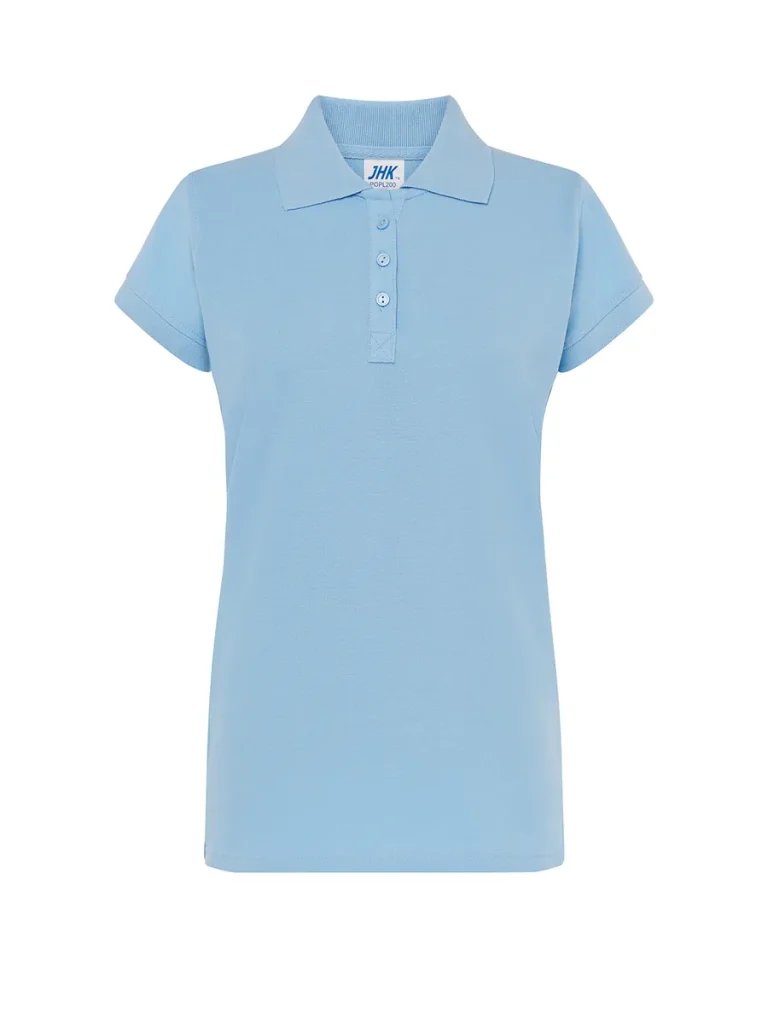 Polo donna manica corta sky blue