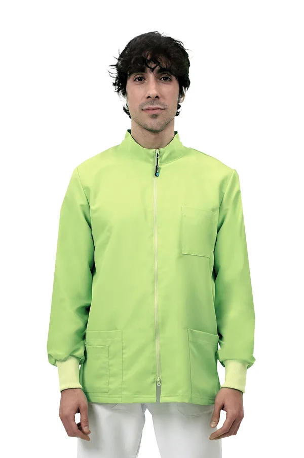 Quick Medical Uniform - Divisa professionale - casacca Next con zip e manica lunga colore Apple Green