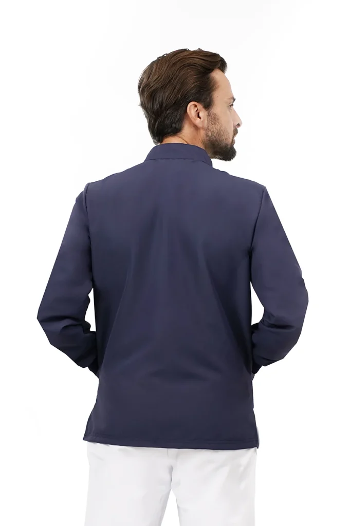 Quick Medical Uniform - Divisa professionale - casacca Next con zip e manica lunga colore Dark Blue