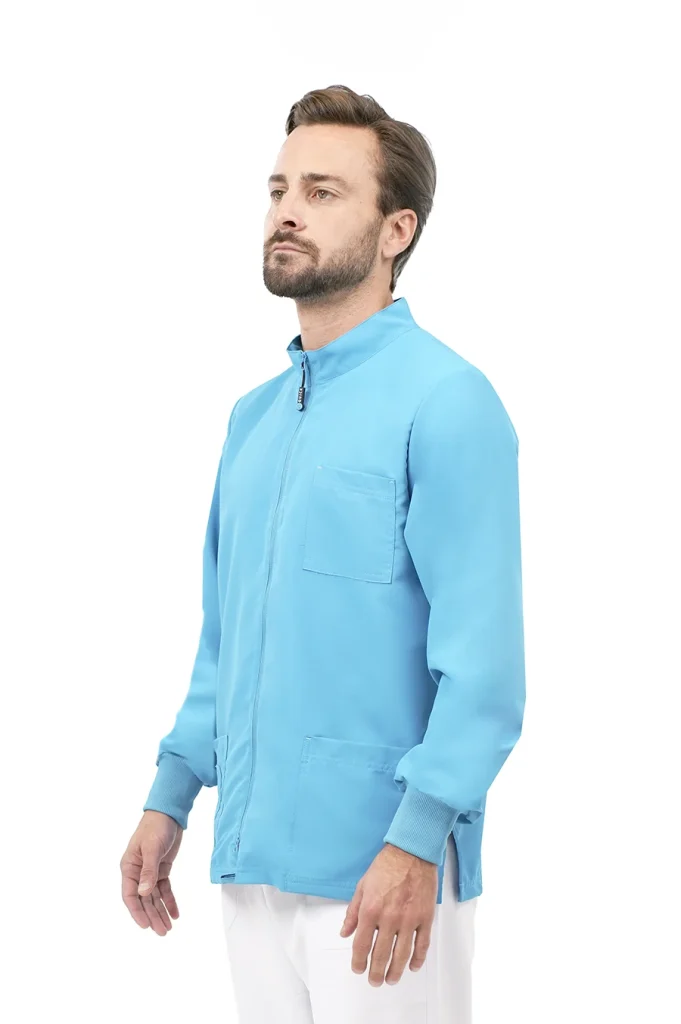 Quick Medical Uniform - Divisa professionale - casacca Next con zip e manica lunga colore Turquoise